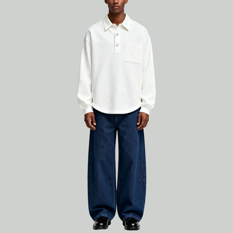 mens-oversized-white-polo-shirt-with-chest-pocket-casual-long-sleeve-top