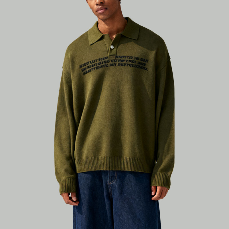mens-olive-swe-green-poloater-with-front-text-stylish-long-sleeve-top