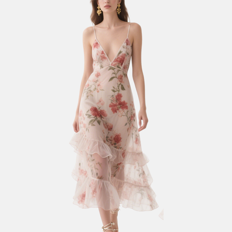 casual-stylish-unique-womens-v-neck-dress