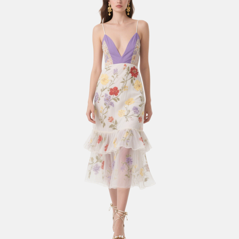 casual-sweet-style-womens-v-neck-dress